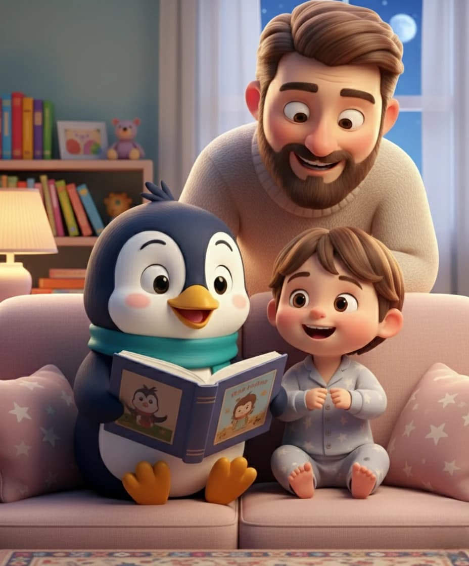 Family reading together - creating precious moments